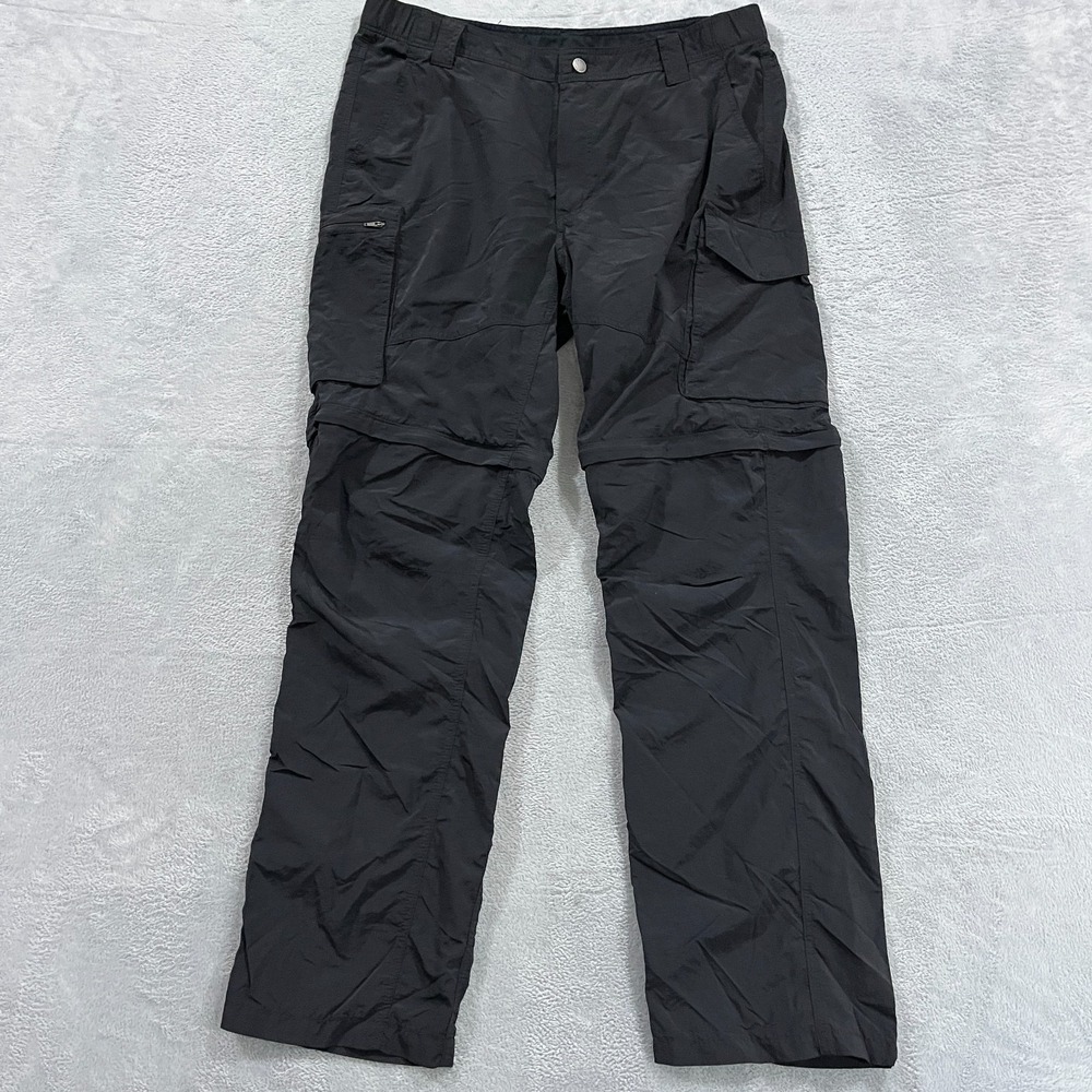 Columbia Convertible Pants Men's 36x33 Black Hiking Outdoor Nylon Grunge